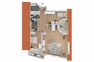 Traumhafter Weitblick inklusive: Sonnige 3-Zi.-Dachgeschosswohnung mit Einzelgarage – 70567 Möhringen-Ost, Stuttgart – Vorschaubild 22