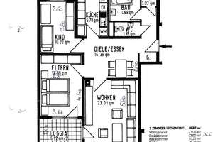 von Privat  + Bezugsfrei - Geräumige 3,5-Zimmer-Wohnung in München-Hadern – Stiftsbogen 75, 81375 Neuhadern, München – Vorschaubild 2