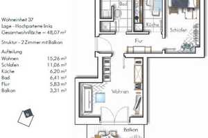 **** HAFENNÄHE und SÜDBALKON**** Wunderschöne 2-Raum-Wohnung ! Eigennutzung oder Kapitalanlage! – Dr.-Hermann-Duncker-Straße 29, 4179 Leipzig – Vorschaubild 22