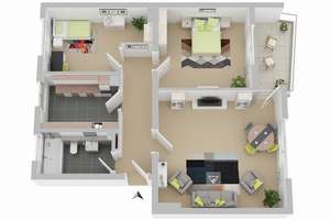 Naabstr. 22, 3 L - Modernisierte 3-Zimmer-Wohnung mit Loggia. WBS erforderlich! – Naabstr. 22, 38120 Weststadt, Braunschweig – Vorschaubild 4
