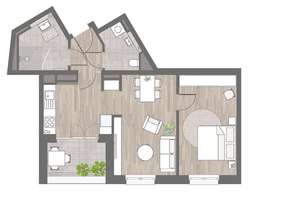 Schicke 2 Zimmer Wohnung mit Loggia im Neubau SechtM – Bonner Str. 168, 50968 Raderberg, Köln – Vorschaubild 6