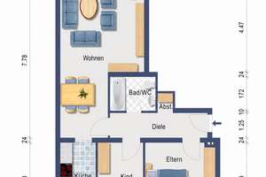 Einziehen und wohlfühlen: helle 3-Zimmer-Wohnung mit Südwest-Balkon, Küche, Stellplatz – Oberbruchstraße 131, 47807 Fischeln, Krefeld – Vorschaubild 11