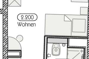 nur für Studenten und Azubis: Schönes Studio mit Balkon im Studio M2 - ab September! – Landsberger Str. 272, 80687 St. Ulrich, München – Vorschaubild 7