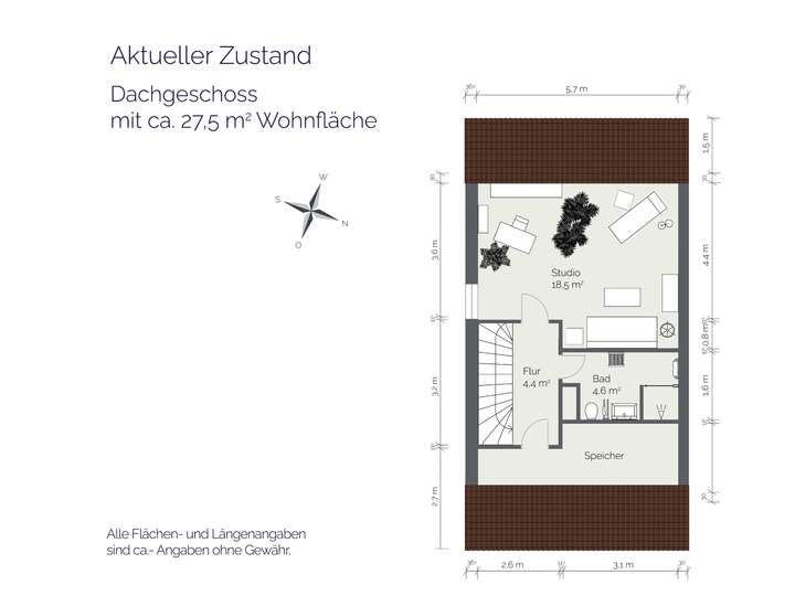 Grundriss aktuell DG