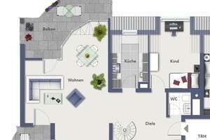 Maisonette-Wohnung in absolut ruhiger Wohnlage am Kapellenberg – mit zwei sonnigen Balkonen in Neu-U – Die vollständige Adresse der Immobilie erhältst du vom Anbieter., 89233 Neu-Ulm – Vorschaubild 15