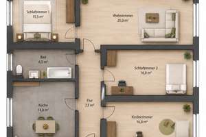 Renovierte 4-Zimmer Wohnung in Aschersleben - 1 Miete frei – Die vollständige Adresse der Immobilie erhältst du vom Anbieter., 6449 Aschersleben – Vorschaubild 7
