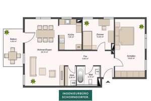City-Wohnung Heilbronn – Moderne 3-Zimmer-Wohnung mit Balkon – Die vollständige Adresse der Immobilie erhältst du vom Anbieter., 74074 Heilbronn, Heilbronn – Vorschaubild 15