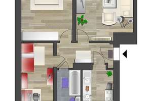 NEU sanierte 3-Raum-Wohnung in zentraler Lage – Apollostr. 4, 9111 Zentrum, Chemnitz – Vorschaubild 2