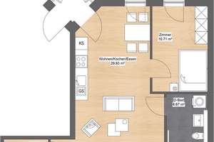 Erstbezug einer modernen 2-Zimmer-Wohnung mit EBK und  Balkon – Theresienstraße 11, 4129 Eutritzsch, Leipzig – Vorschaubild 9