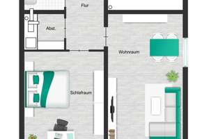 Bezugsfreie 2-Zimmer-Wohnung in Reutlingen – ideal zur Eigennutzung oder Kapitalanlage – Die vollständige Adresse der Immobilie erhältst du vom Anbieter., 72766 Reutlingen-Mitte, Reutlingen – Vorschaubild 8