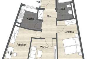 Zuhause mit drei Zimmern im Frankfurter Gallusviertel – 60326 Gallus, Frankfurt am Main – Vorschaubild 5