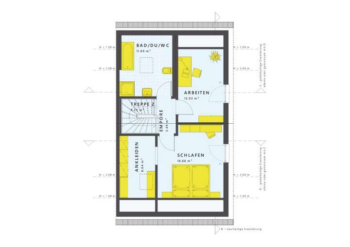 Grundriss Obergeschoss