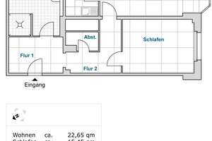 Willkommen in einer großzügigen 2 Raumwohnung – Postelwitzer Str. 2, 1277 Gruna, Dresden – Vorschaubild 2