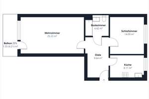 Attraktive 3-Zimmer-Eigentumswohnung mit Balkon – Die vollständige Adresse der Immobilie erhältst du vom Anbieter., 57076 Weidenau, Siegen – Vorschaubild 2