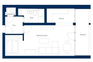 Waldblick-Loggia & Tiefgarage: Perfekt geschnittene 43 m² Oase mit Aufzug – Hubertusweg 13, 41466 Reuschenberg, Neuss – Vorschaubild 7