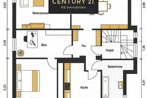 Attraktive 4-Zimmer-Wohnung im Obergeschoss mit Gartennutzung in zentraler Wohnlage von Saarbrücken