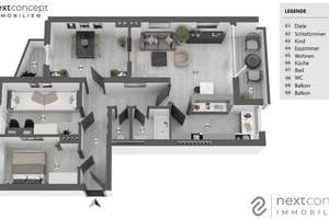Wohnkomfort in Bestlage – 4-Zimmer-Eigentumswohnung mit zwei Balkonen und Carport – Die vollständige Adresse der Immobilie erhältst du vom Anbieter., 40219 Unterbilk, Düsseldorf – Vorschaubild 22