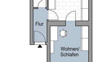 Tolle 1-Zimmer-Wohnung mit großer Wohnküche und separatem Schlafzimmer – Engelbertstr. 4, 40233 Flingern Süd, Düsseldorf – Vorschaubild 2