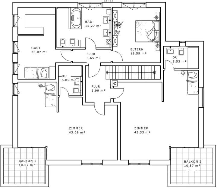 Grundriss Obergeschoss