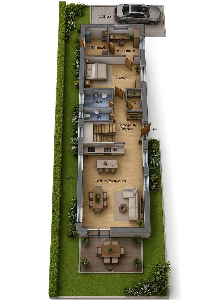 Immobilie in Offenau - Elegantes Einfamilienhaus mit 6 Zimmern in Offenau - Bild 2