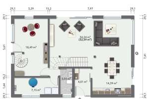 Zeitgeist perfekt getroffen: Nachhaltiges Design-Haus mit Wärmepumpe & hochflexiblem Raumkonzept – Die vollständige Adresse der Immobilie erhältst du vom Anbieter., 14469 Bornstedt, Potsdam – Vorschaubild 9