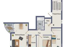 "Mitten im Leben - Citywohnung am Marienplatz in S-Süd - 3-Zi-OG-ETW mit Balkon, Aufzug und TG" – Die vollständige Adresse der Immobilie erhältst du vom Anbieter., 70178 Karlshöhe, Stuttgart – Vorschaubild 14
