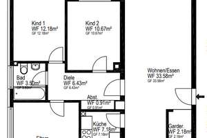 4-Zimmer-Wohnung mit Grünblick, Balkon und zusätzlichen Dachgeschossflächen – 40595 Garath, Düsseldorf – Vorschaubild 26