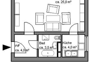 Hier will ich wohnen: modernisierte 1,5 Zimmerwohnung nahe MHH – Nobelring 32, 30627 Groß-Buchholz, Hannover – Vorschaubild 3