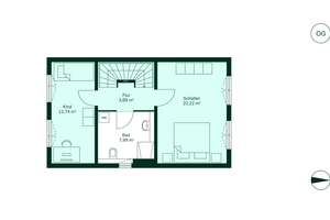 Doppelhaushälfte mit Dachstudio, Dachterrasse und Garage – Tourcoingstraße 6, 46240 Eigen, Bottrop – Vorschaubild 11