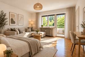 Bezugsfreie 1-Zimmer-Wohnung mit Balkon in München-Bogenhausen – provisionsfrei