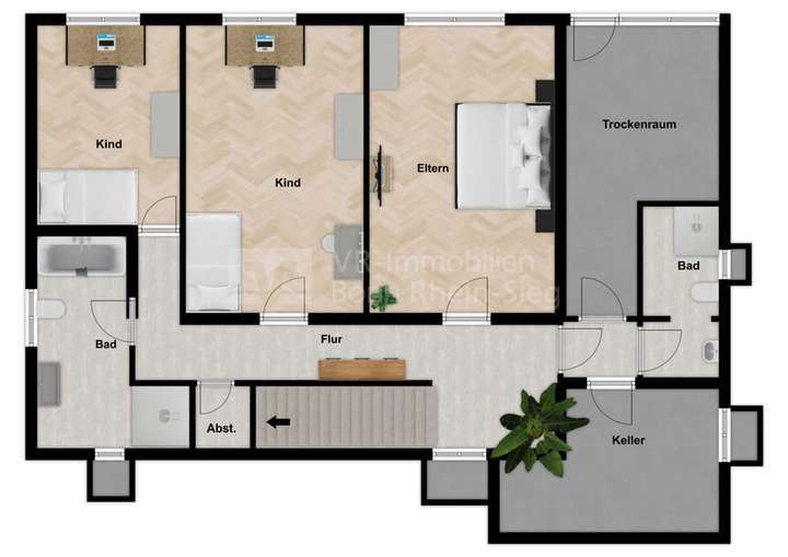 Grundriss Tiefgeschoss