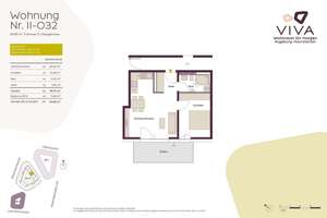 2-Zimmer-Wohnung mit 54,69 m² in VIVA MITTE – durchdacht für Homeoffice und Freizeit | 2. OG – Königsbrunner Straße 85, 86179 Haunstetten-Süd, Augsburg – Vorschaubild 8