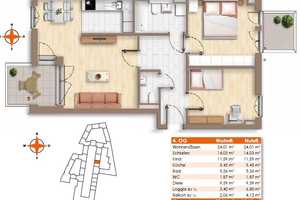 Stilvolle 3-Zimmer-Wohnung mit Loggia und Balkon in den Nymphenburger Höfen, Maxvorstadt – Nymphenburgerstr 6 e, 80335 München – Vorschaubild 11