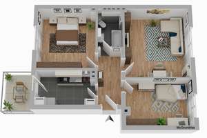 Die Gelegenheit in der Nordstadt am E-Damm – vermietete 3-Zimmer mit Balkon im 2.OG – Die vollständige Adresse der Immobilie erhältst du vom Anbieter., 30167 Nordstadt, Hannover – Vorschaubild 10