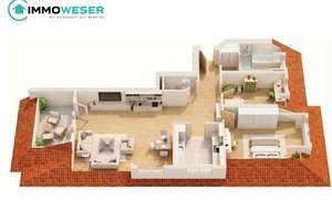 Gepflegte 3-Zimmer-Wohnung mit Loggia und Stellplatz in begehrter Lage von Lilienthal – Die vollständige Adresse der Immobilie erhältst du vom Anbieter., 28865 Lilienthal – Vorschaubild 1