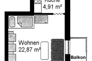 Wölfnitz - komfortable 1-Zi.-Wohnung mit EBK, Balkon u. Tiefgarage – Oskar-Mai-Str. 1, 1159 Naußlitz, Dresden – Vorschaubild 2