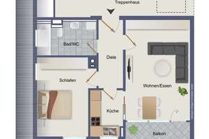 Sonnig wohnen in Stuttgart-Botnang: Charmante 2-Zimmer-Wohnung mit Balkon & Einbauküche – 70195 Botnang-Süd, Stuttgart – Vorschaubild 23