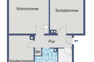 Komfortable Wohnung mit Balkon und Waschmaschinenanschluss in der Wohnung – Heidelberger Straße 135, 64285 Bessungen, Darmstadt – Vorschaubild 5