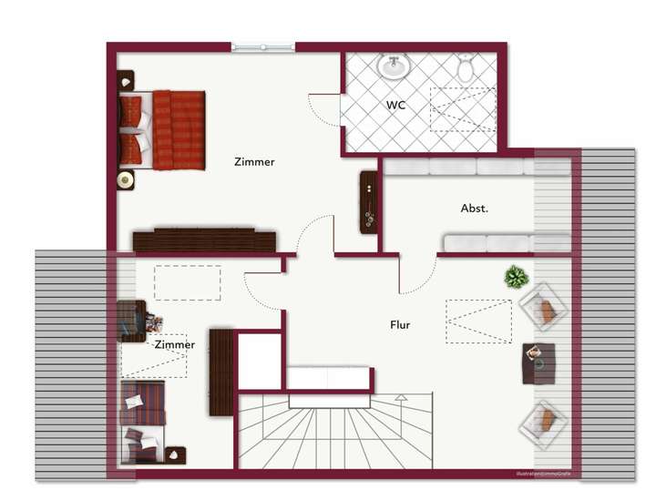 Ausgebauter Dachboden