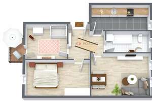 Licht, Luft und Leben – Ihre neue 3-Zimmer-Wohnung mit Balkon – Zeißstr. 26, 9131 Hilbersdorf, Chemnitz – Vorschaubild 2