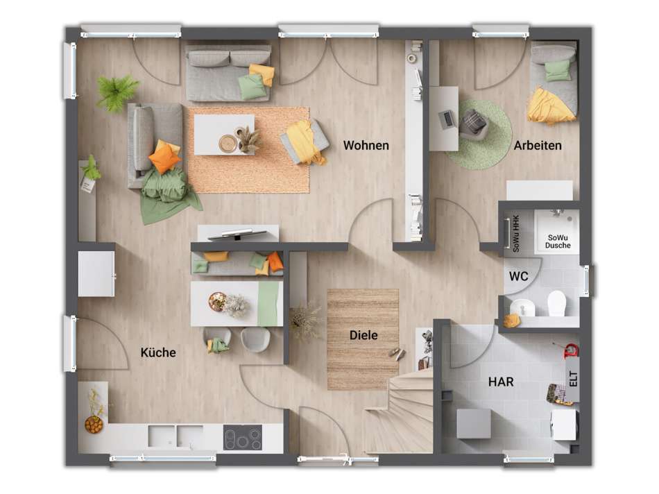 Grundrissbeispiel Erdgeschoss