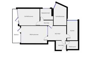 Schön geschnittene 3-Zimmer-Wohnung - für Paare und Familien! – Geraer Ring 10, 68309 Mannheim – Vorschaubild 7