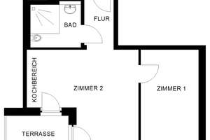 2-Zimmer-Wohnung mit Terrasse und Garten – Zweibrückener Str. 12a, 90441 Hohe Marter, Nürnberg – Vorschaubild 3