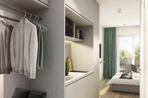 Stilvolle 1-Zimmer-Terrassenwohnung die Vollmöbliert – Ladehofstraße 35, 93049 Westenviertel, Regensburg – Vorschaubild 8