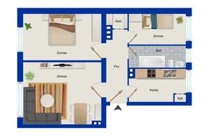 Vermietete, sehr ruhige 2,5 Zimmer Hochparterre Wohnung in Berlin-Spandau – Die vollständige Adresse der Immobilie erhältst du vom Anbieter., 13585 Spandau (Ortsteil), Berlin – Vorschaubild 22