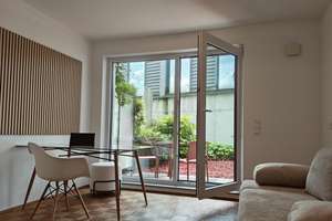 Helle, vollmöblierte 1-Zimmer-Wohnung mit exklusiver Terrasse & Garten in Köln-Neustadt-Süd
