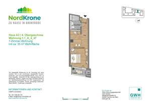 Helles Appartement mit Einbauküche, Fußbodenheizung, Loggia, Lift, Tiefgarage etc – Kattenbrookstrift 51, 30539 Bemerode, Hannover – Vorschaubild 3