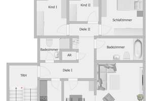 **Freie 4 Zimmerwohnung mit 2 großen Balkonen und Garage in Dortmund-Hombruch** – Die vollständige Adresse der Immobilie erhältst du vom Anbieter., 44225 Hombruch (Ortsteil), Dortmund – Vorschaubild 6