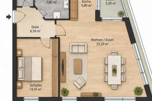 Seniorenfreundliche Wohnung mit großem Wohnbereich, Aufzug und Tiefgarage in Kirchhörde – Kirchhörder Straße 242, 44229 Bittermark, Dortmund – Vorschaubild 10