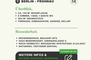 Reihenendhaus in Frohnau – gepflegt, modernisiert, spätestens 03/2027 bezugsfrei – Die vollständige Adresse der Immobilie erhältst du vom Anbieter., 13465 Frohnau, Berlin – Vorschaubild 2